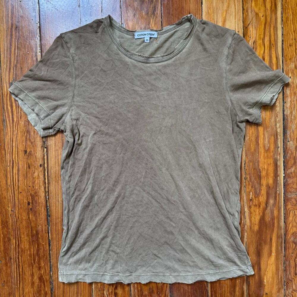 Cotton citizen taupe 100% supima cotton top